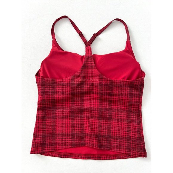Outdoor Voices Move Free Tank Pomegranate Plaid - Picture 3 of 3